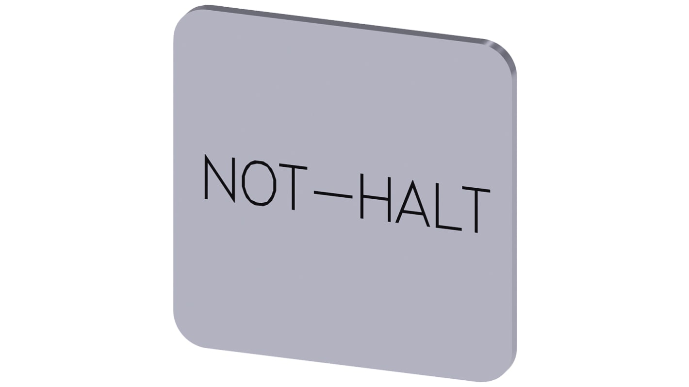 Siemens Labeling plate, Not - Halt