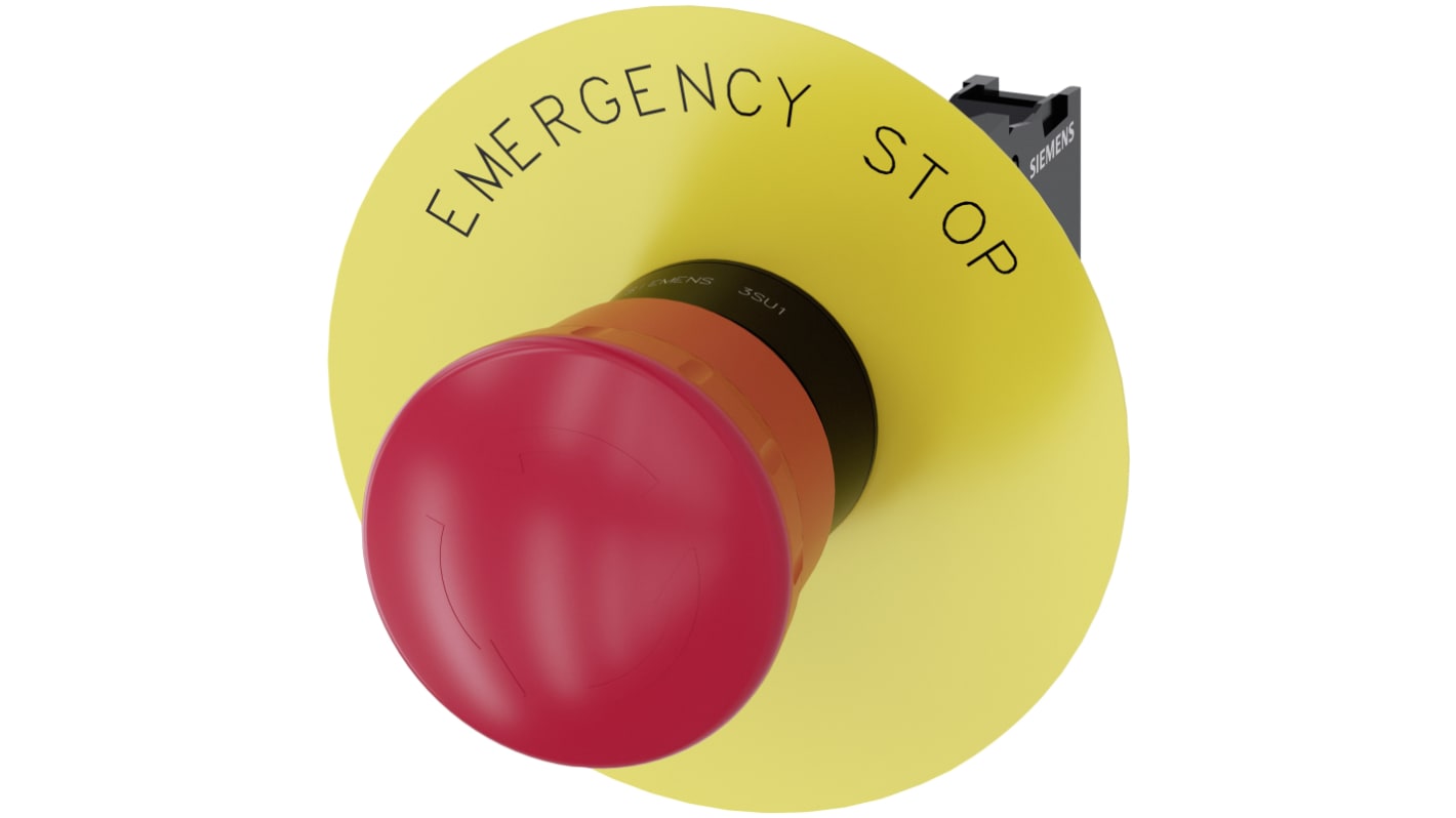 Fungo Stop Pulsante Di Arresto Di Emergenza A Fungo Rosso - 220V, 22 Mm, 2NC, 10A, Con Blocco, Per Quadri Elettrici Interruttore Sicurezza Macchinari