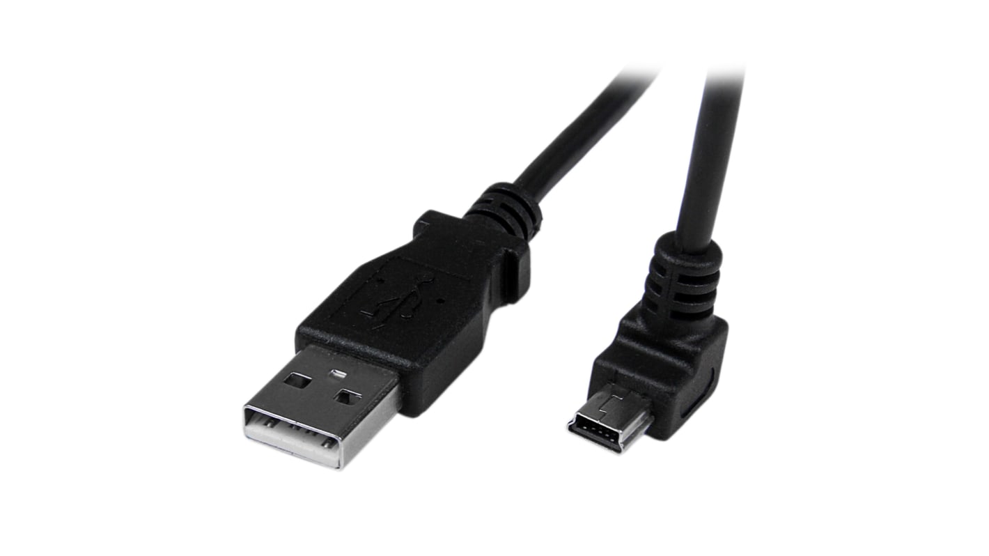 USBAMB2MD | Cable USB 2.0 StarTech.com, A. USB A Macho, con B. Mini USB B long. 2m, color Negro | RS
