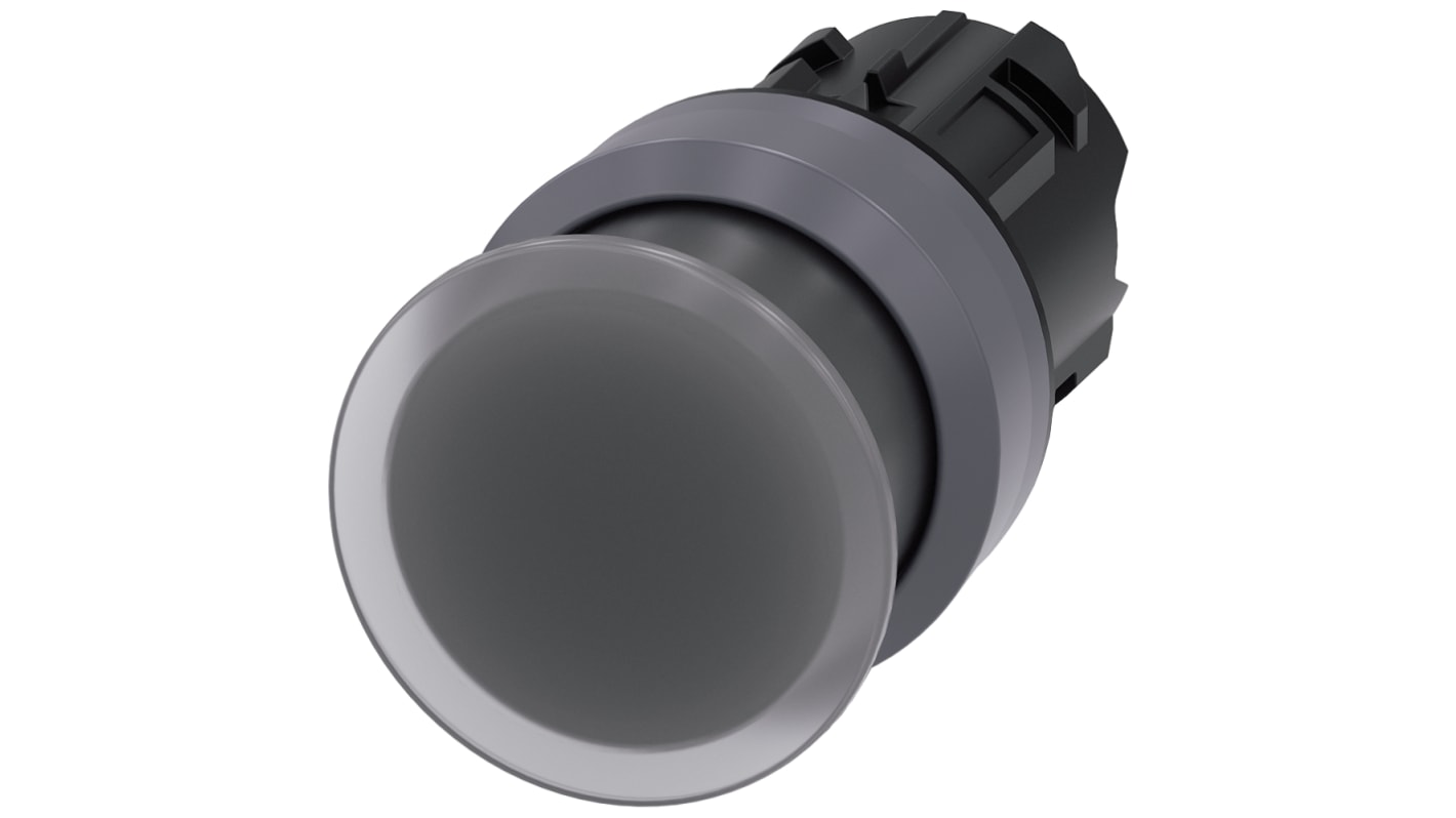 Siemens SIRIUS ACT Series Clear Momentary Push Button Head, 22mm Cutout, IP66, IP67, IP69K