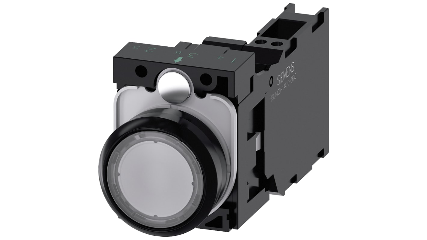 Siemens SIRIUS ACT Series Illuminated Push Button Complete Unit, 22mm Cutout, SPST, IP66, IP67, IP69(IP69K)