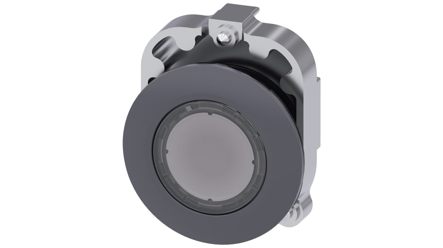 Siemens SIRIUS ACT Series Clear Latching Push Button Head, 30mm Cutout, IP66, IP67, IP69K