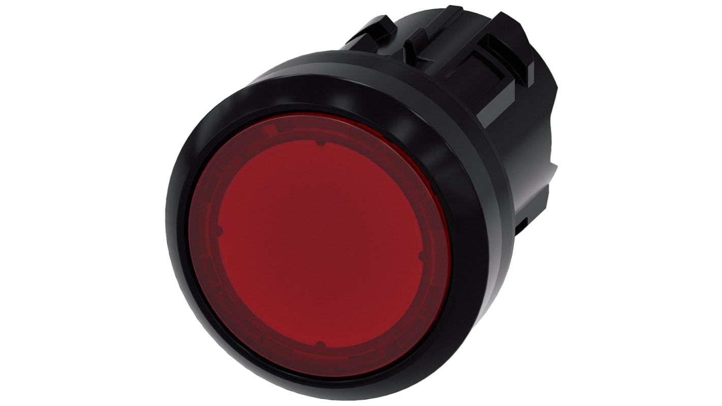 Tête de voyant lumineux Rouge Siemens, série SIRIUS ACT, diam. découpe 22mm, IP66, IP67, IP69K