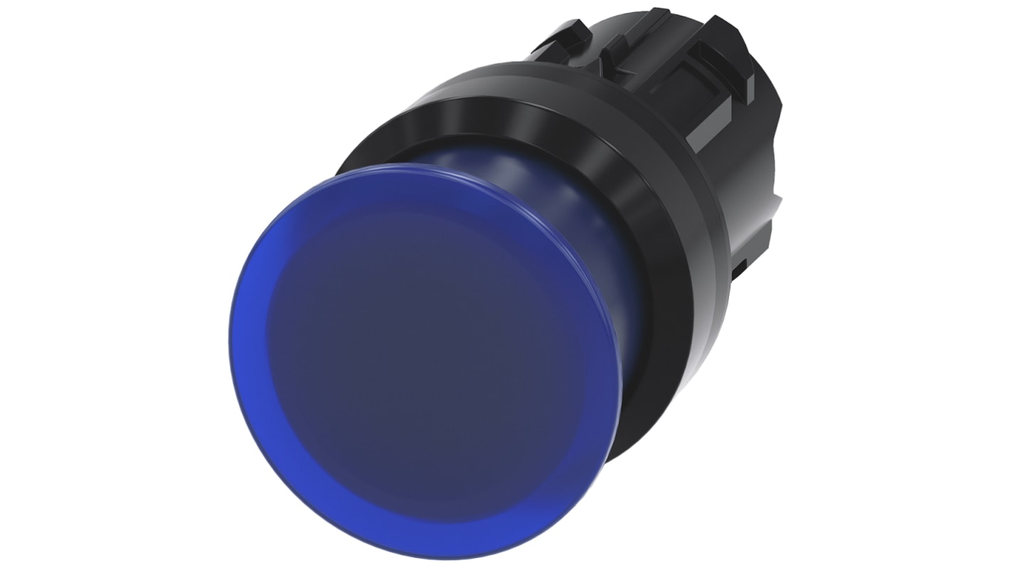 Siemens SIRIUS ACT Series Blue Momentary Push Button Head, 22mm Cutout, IP66, IP67, IP69K