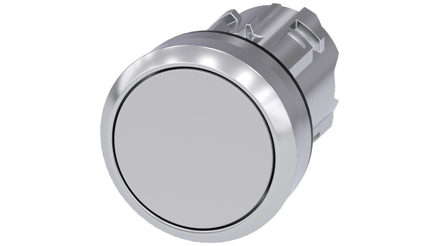 Cabezal de pulsador Siemens serie SIRIUS ACT, Ø 22mm, Redondo, Momentáneo, IP66, IP67, IP69K