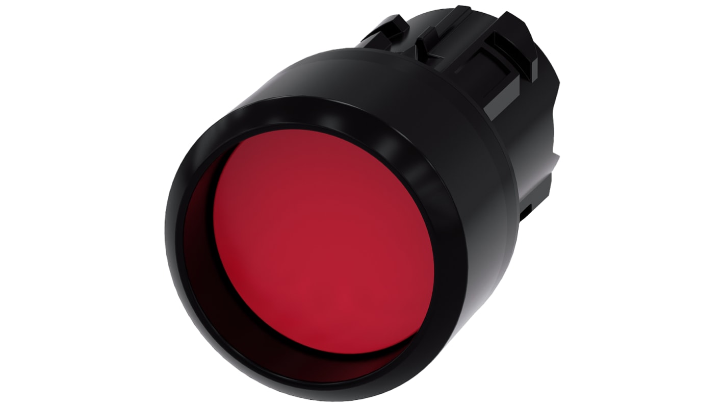 Cabezal de pulsador Siemens serie SIRIUS ACT, Ø 22mm, de color Rojo, Momentáneo, IP66, IP67, IP69K