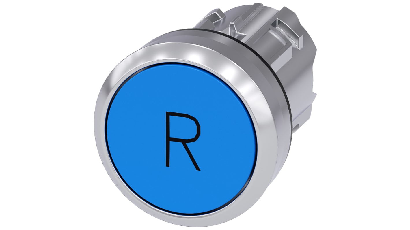 Siemens SIRIUS ACT Series Blue Momentary Push Button Head, 22mm Cutout, IP66, IP67, IP69K