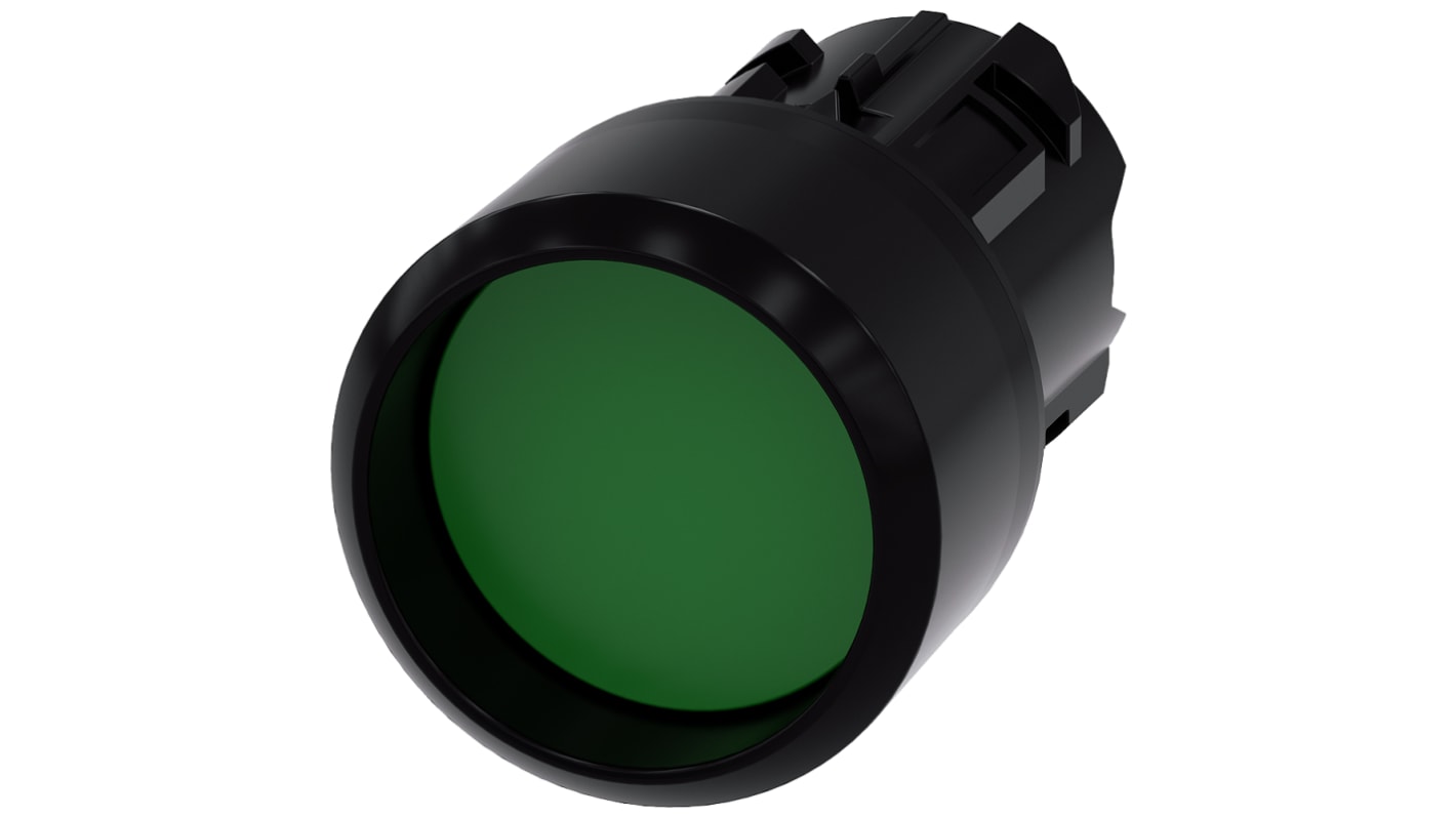 Siemens SIRIUS ACT Series Green Momentary Push Button Head, 22mm Cutout, IP66, IP67, IP69K