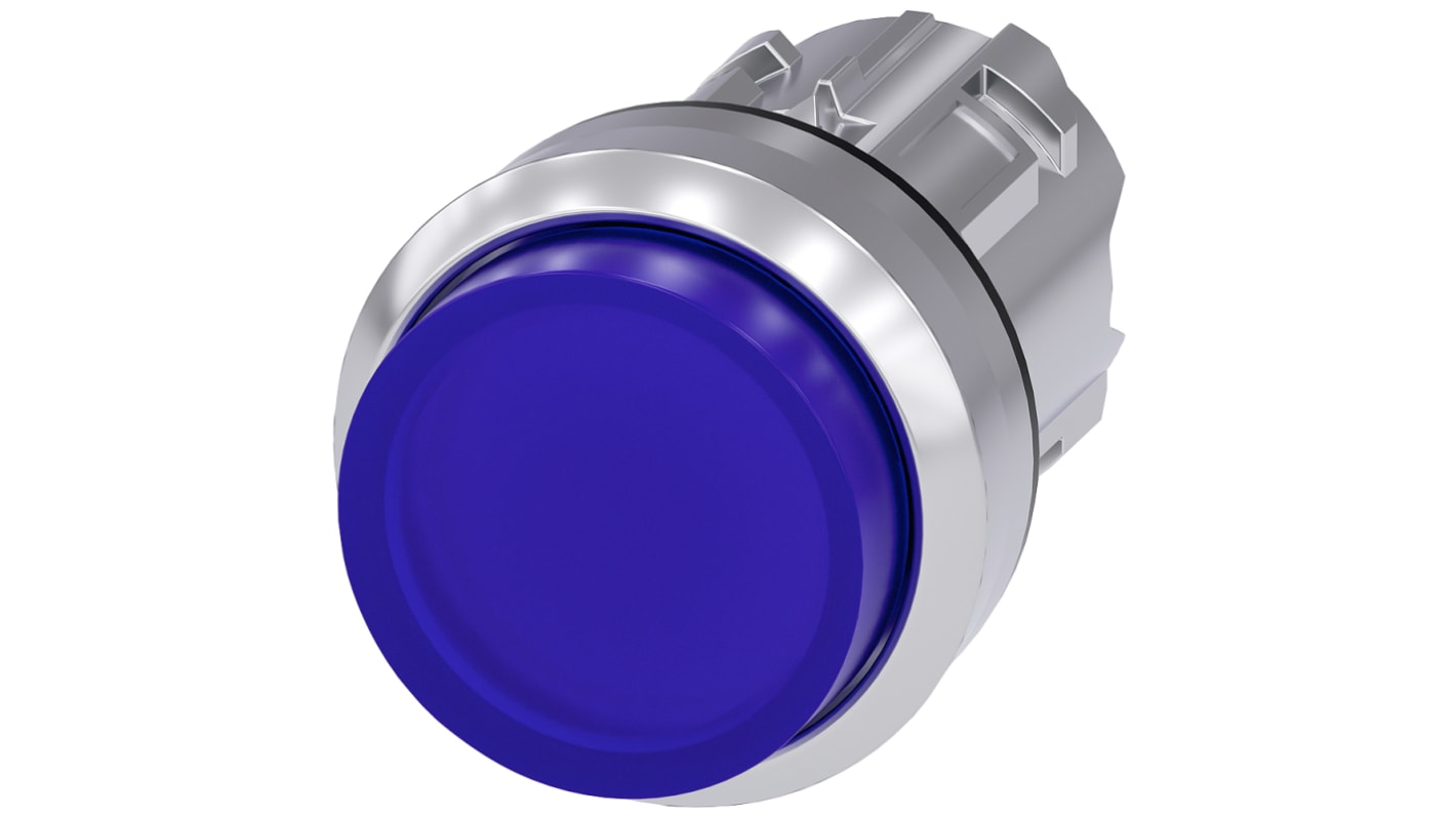 Siemens SIRIUS ACT Series Blue Momentary Push Button Head, 22mm Cutout, IP66, IP67, IP69K