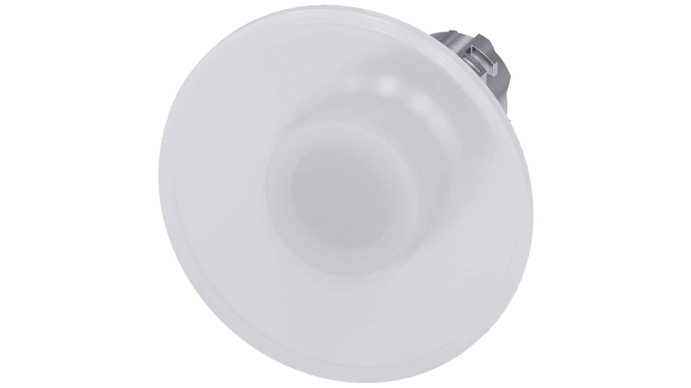 Tête de bouton poussoir Siemens, SIRIUS ACT Blanc, Ø découpe 22mm, Momentané