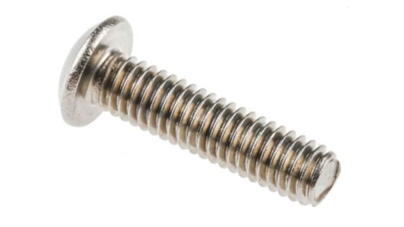 RS PRO Plain Steel Hex Socket Cap Screw, ISO 7380, M10 x 25mm