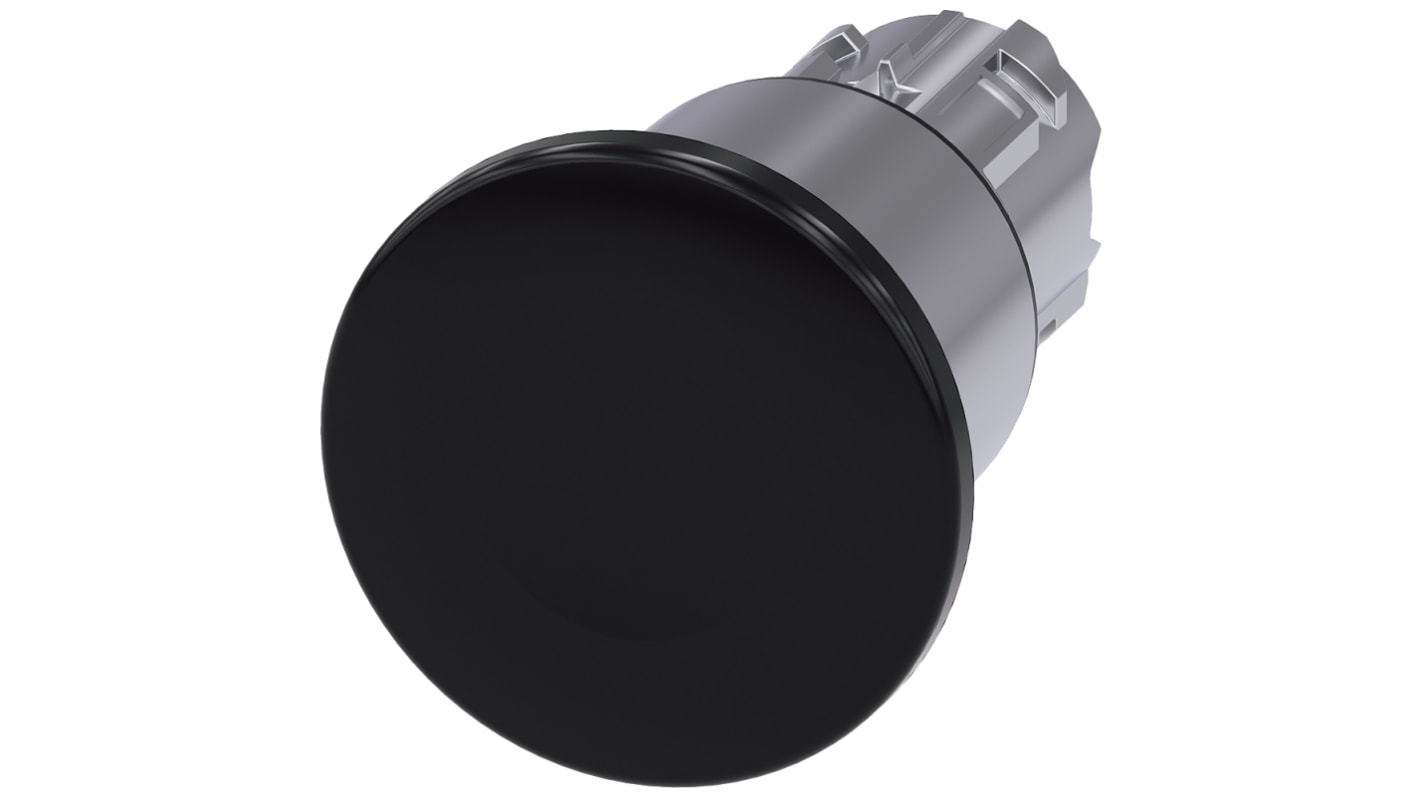 Siemens SIRIUS ACT Series Black Latching Push Button Head, 22mm Cutout, IP66, IP67, IP69K