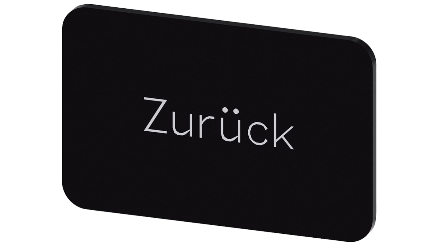 Siemens Labeling plate, Zurück