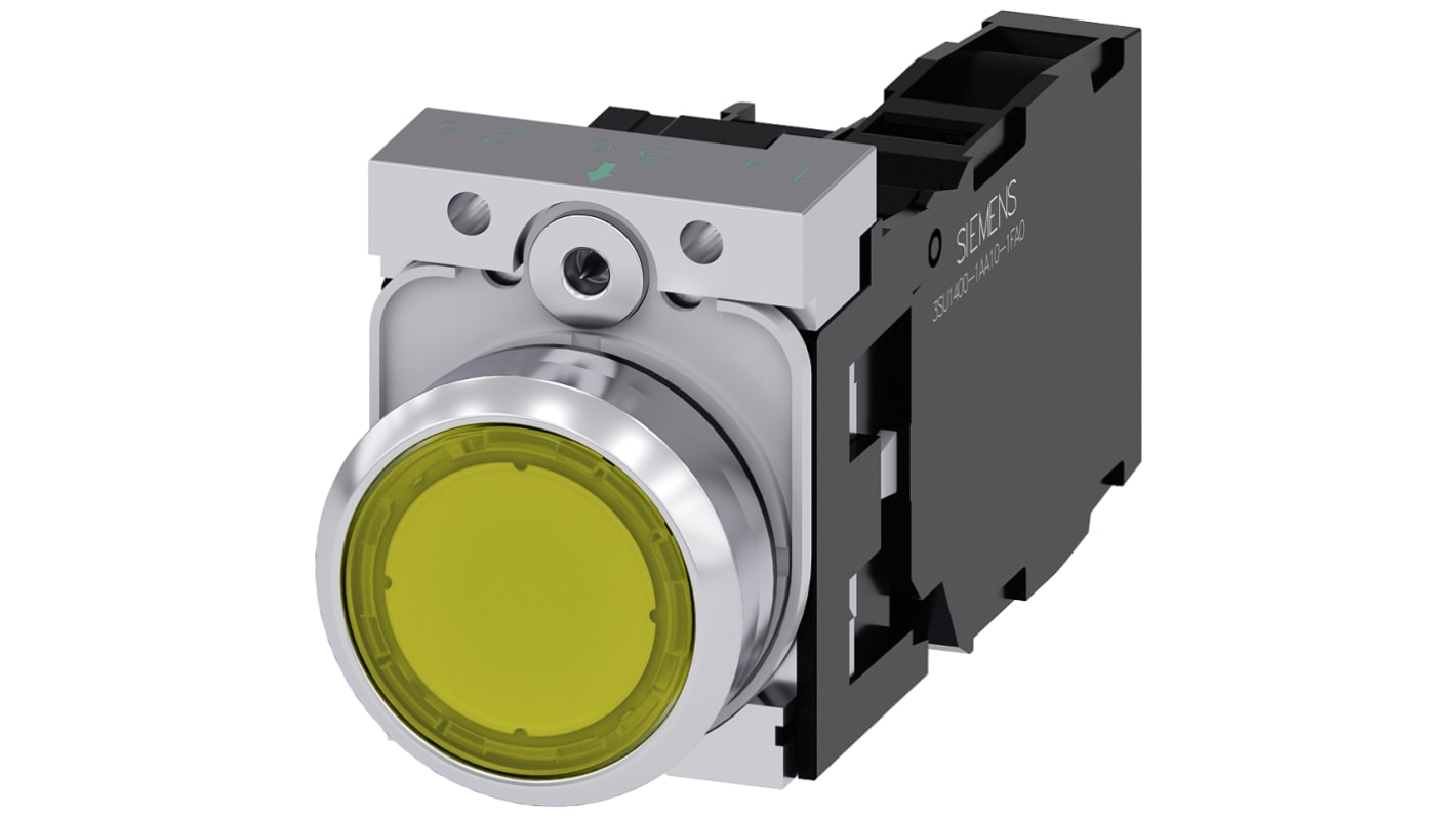 Kompletní jednotka tlačítka, řada: SIRIUS ACT IP66, IP67, IP69(IP69K) SPST osvětlený 24V