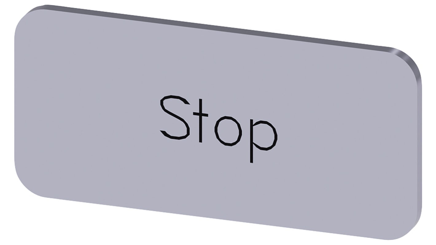 Siemens Labeling plate, Stop