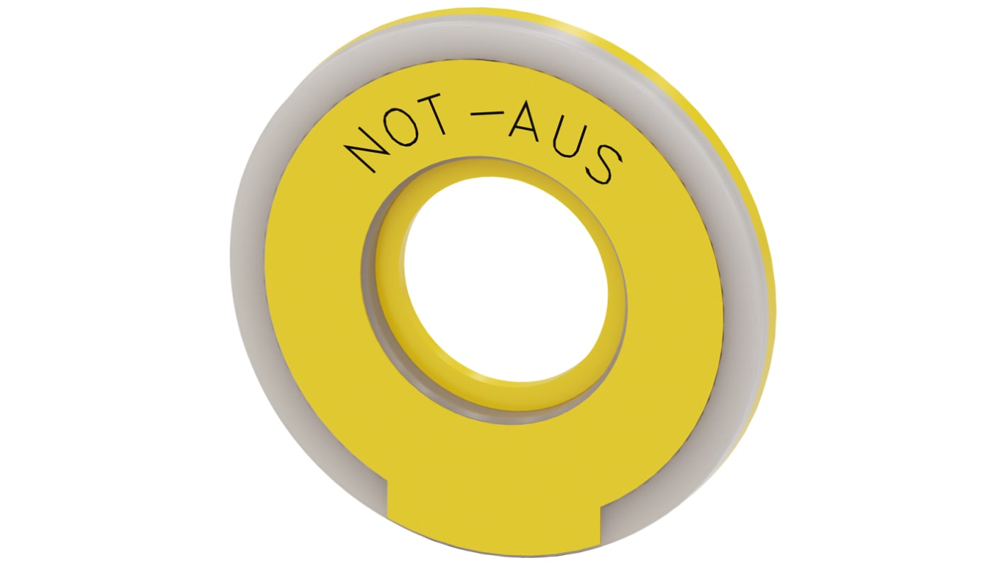 Siemens EMERGENCY STOP backing plate, Not - Aus