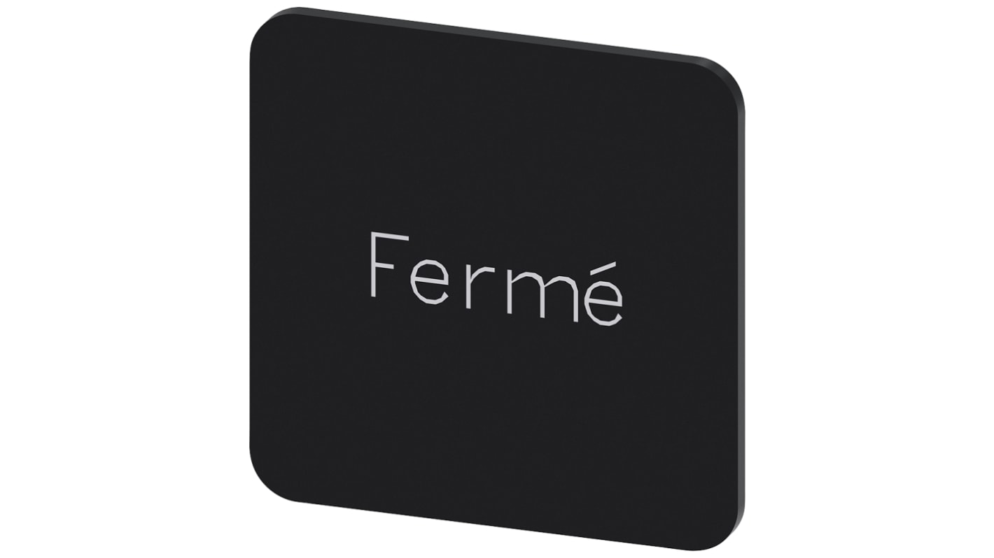 Siemens Labeling plate, Fermé