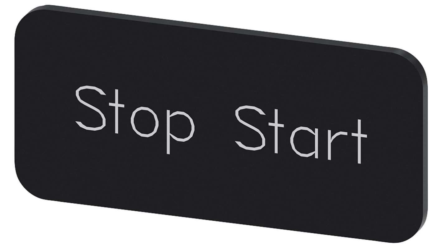 Siemens Labeling plate, Stop - Start