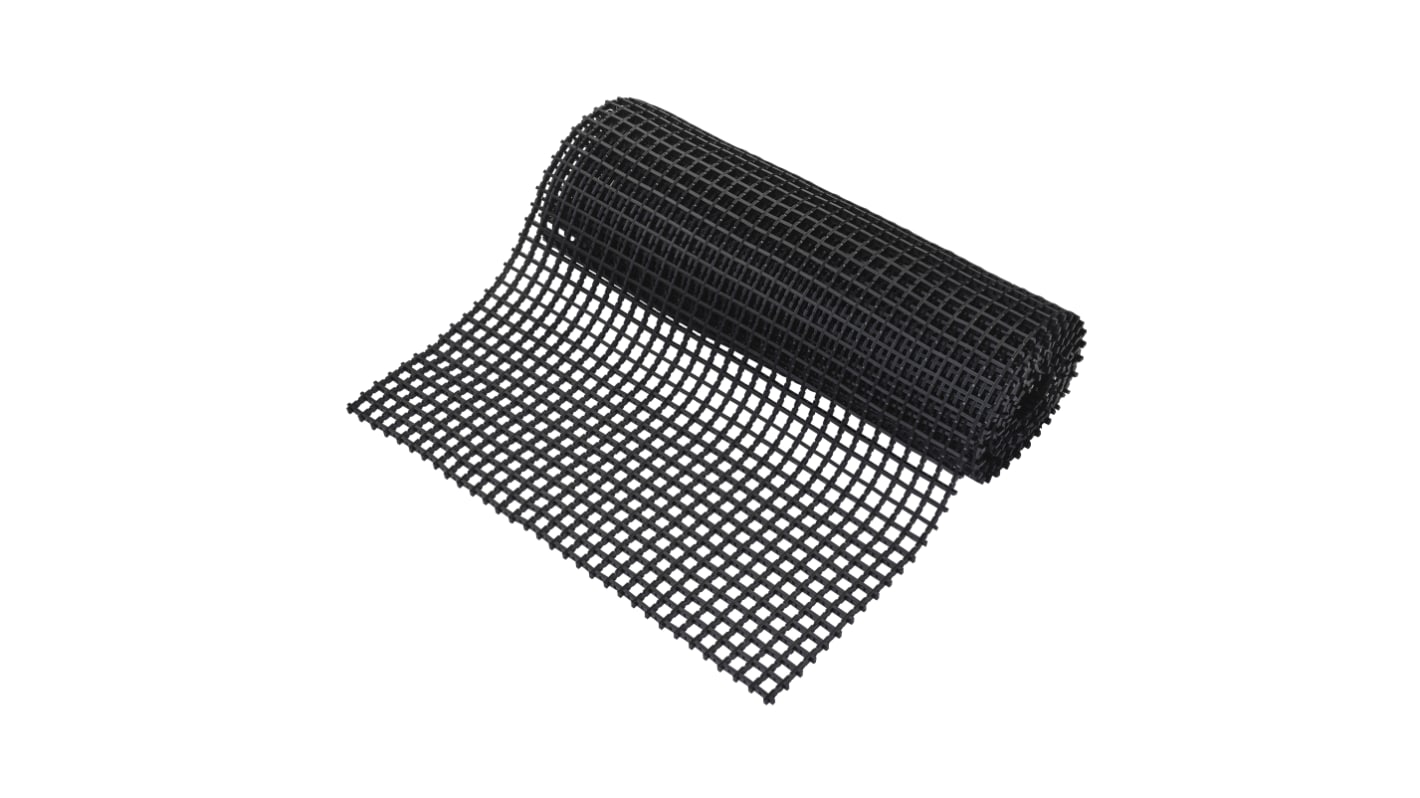 Coba Europe Black Anti-Slip PVC Mat, Holes Finish 5m x 0.6m x 12mm