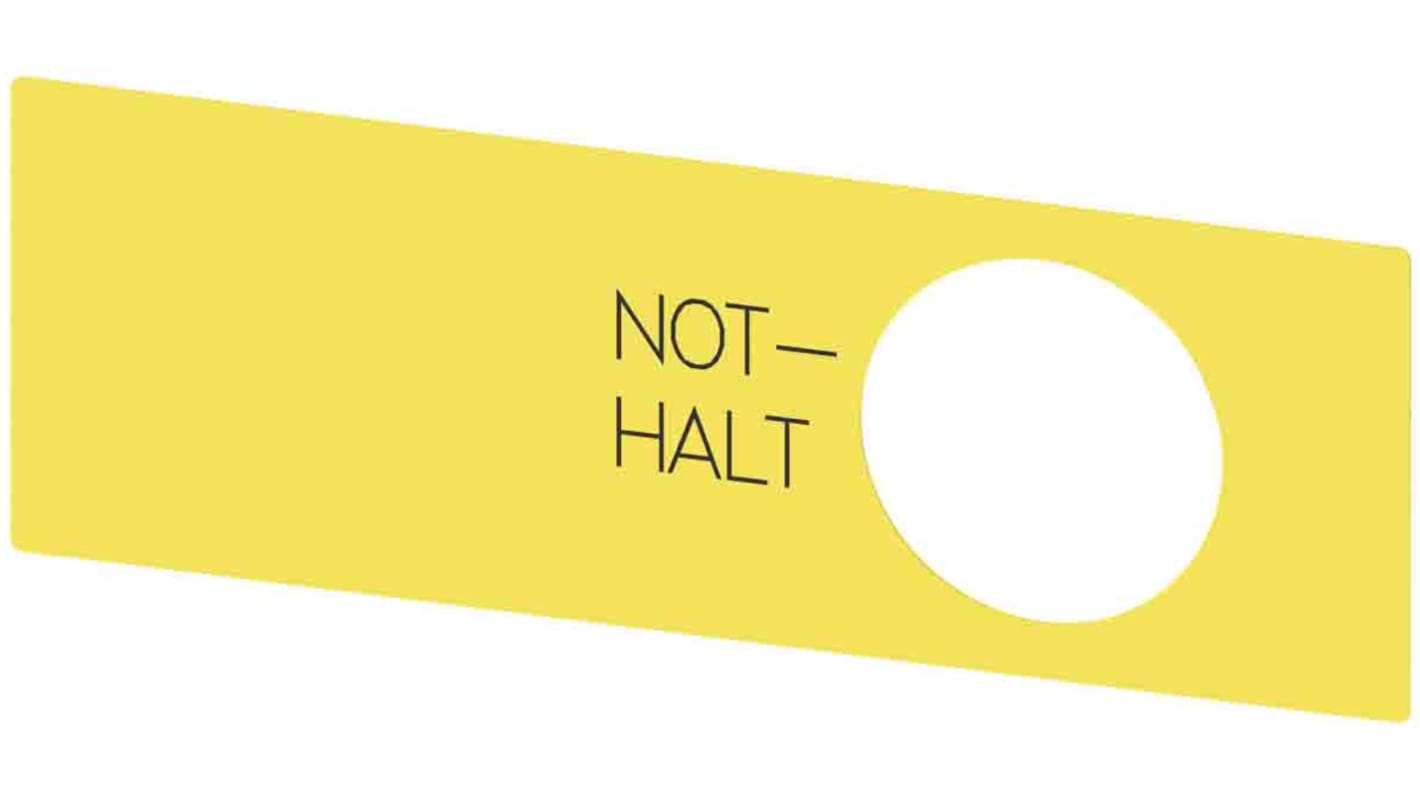 Siemens Labeling plate, Not - Halt