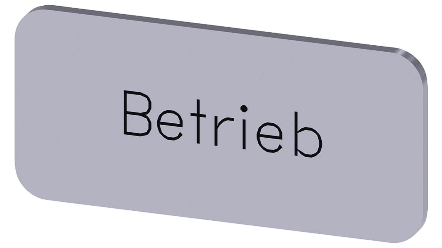 Siemens Labeling plate, Betrieb