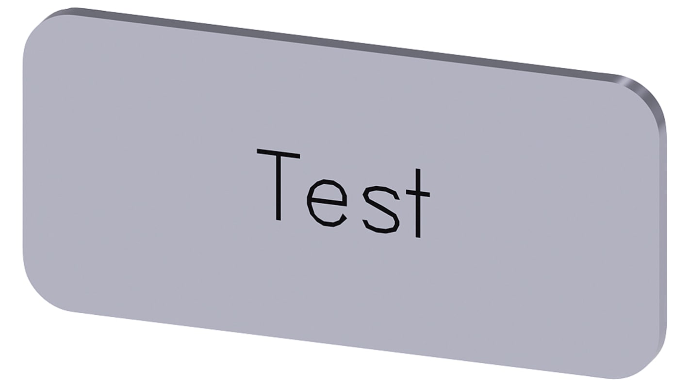 Siemens Labeling plate, Test