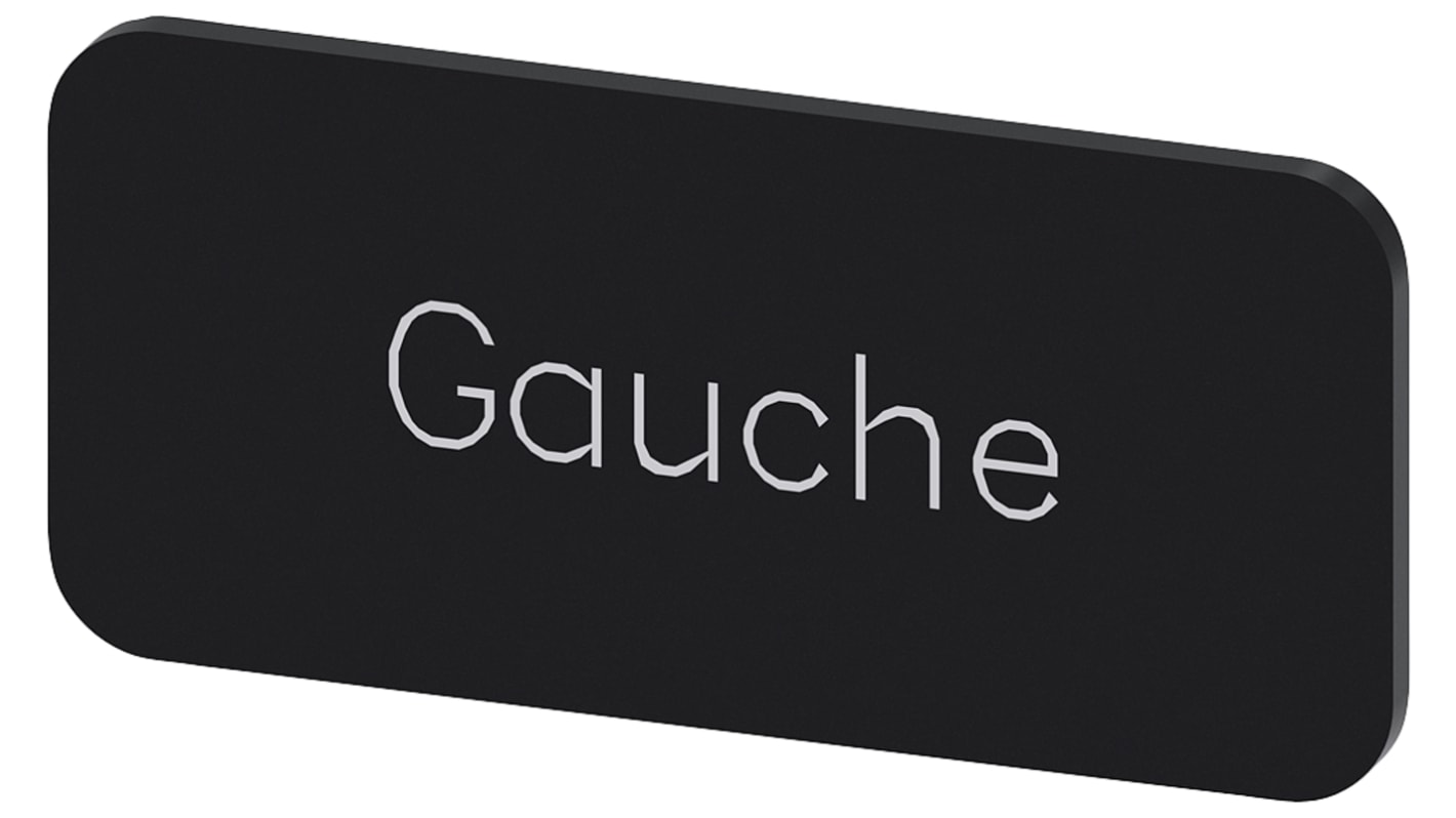 Siemens Labeling plate, Gauche