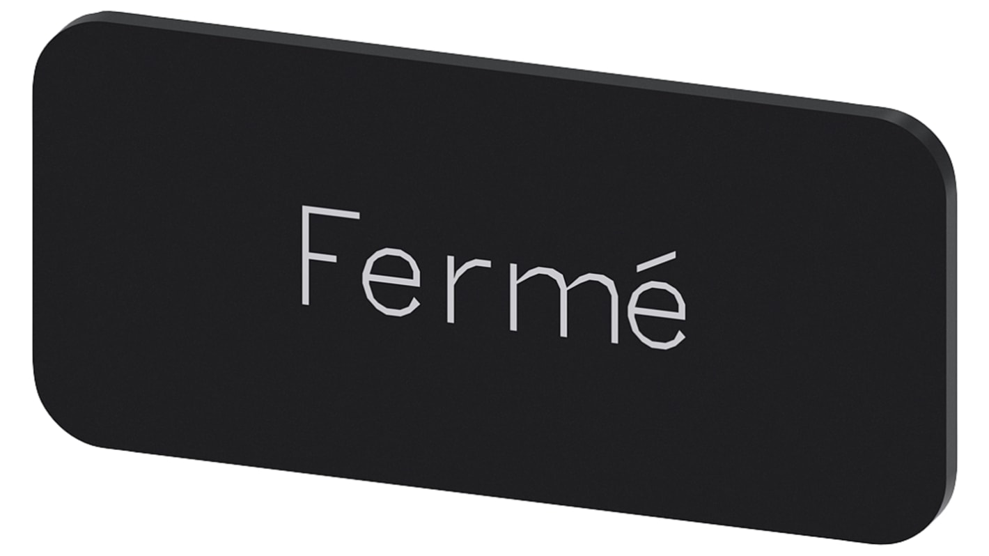 Siemens Labeling plate, Fermé