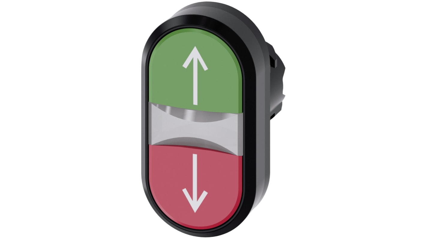 Siemens SIRIUS ACT Series Green, Red Momentary Push Button Head, 22mm Cutout, IP66, IP67, IP69K