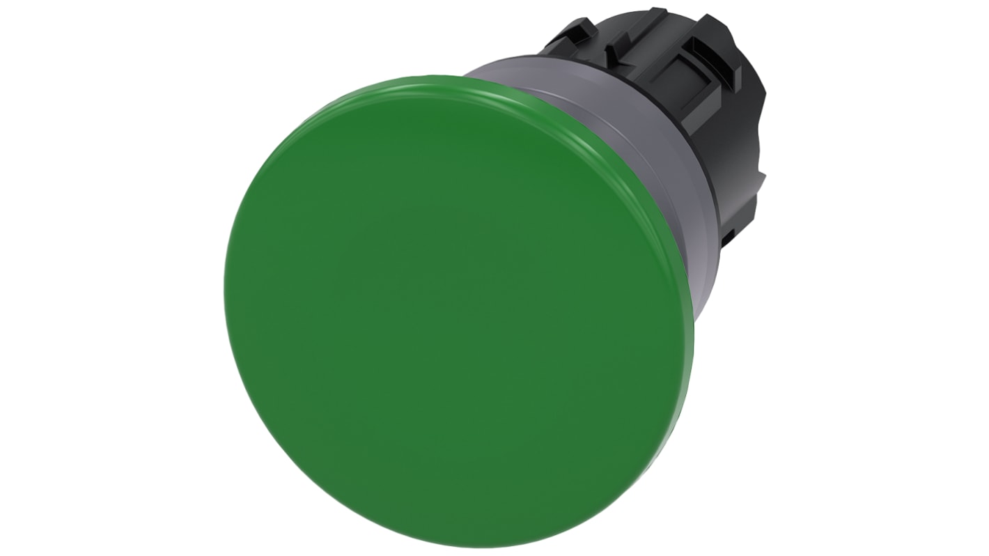 Siemens SIRIUS ACT Series Green Momentary Push Button Head, 22mm Cutout, IP66, IP67, IP69K