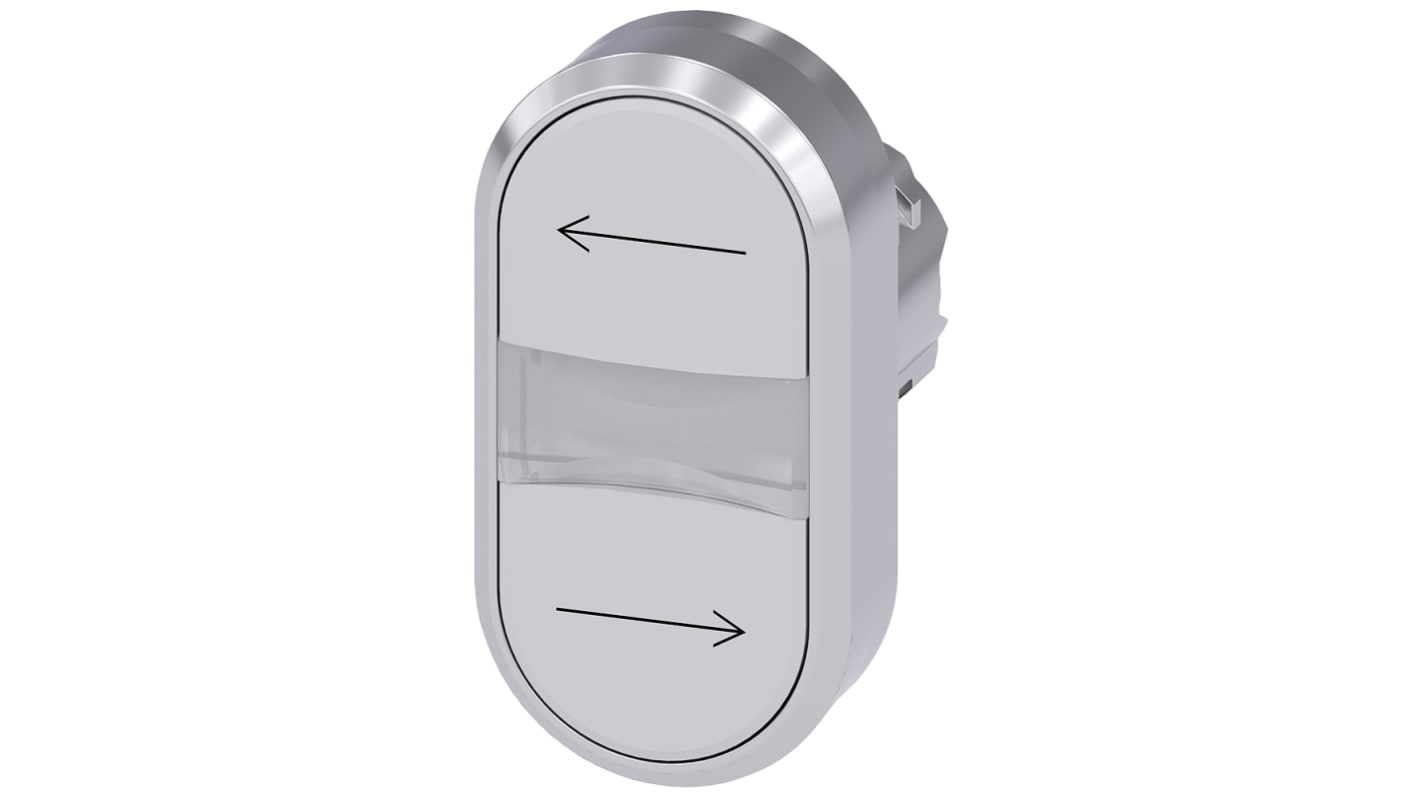 Cabezal de pulsador Siemens serie SIRIUS ACT, Ø 22mm, Momentáneo, IP66, IP67, IP69K