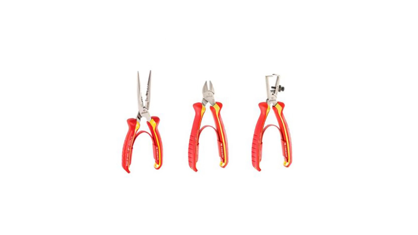 Facom 3-Piece Plier Set, 255 mm Overall