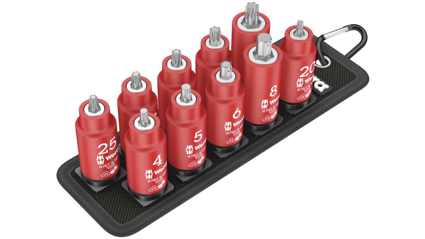 Wera 3/8 in Insulated Bit Socket Set