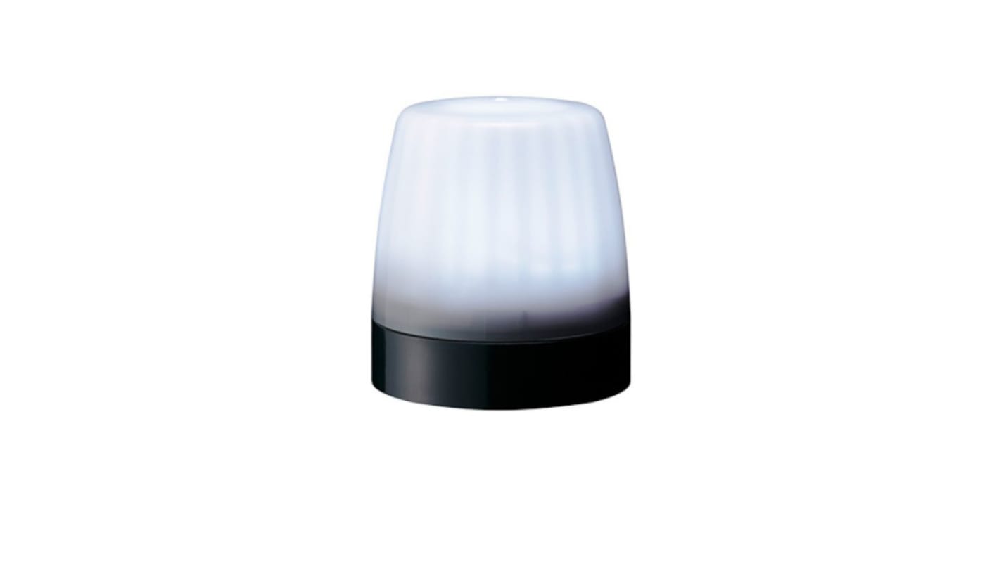 Patlite NE-A Series White Steady Beacon, 12 V dc, 24 V dc, Surface Mount, LED Bulb, IP67