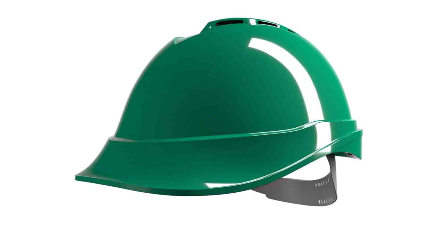 MSA Safety V-Gard 200 Green Safety Helmet , Adjustable, Ventilated