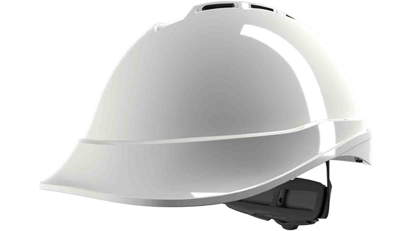 Casco de seguridad MSA Safety V-Gard 200 de color Blanco, ajustable , ventilado