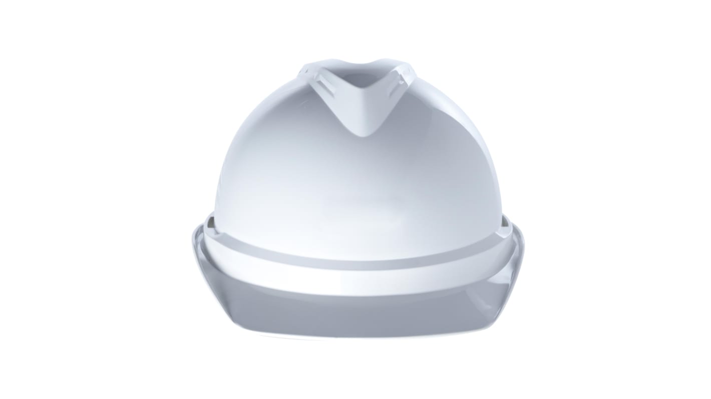 MSA Safety V-Gard 500 White Safety Helmet , Adjustable