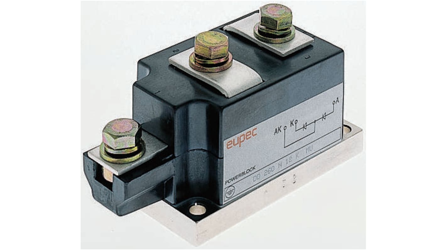 SCR Thyristormodul TT250N12KOFHPSA1, 1800V 261A 50mA, Modul 50 mm 7-Pin