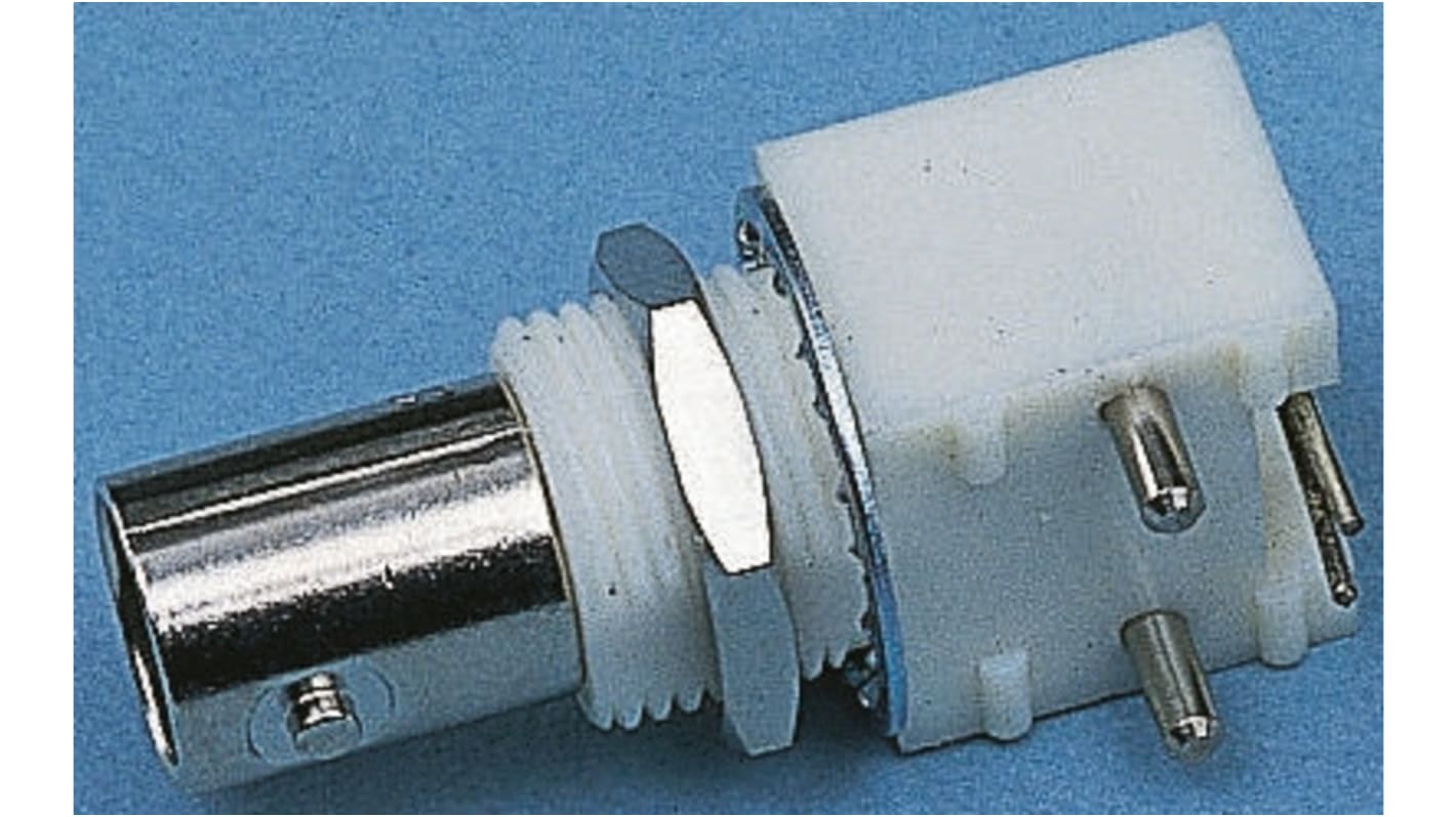 Conector coaxial Telegartner J01001A0040, Hembra, Recto, Impedancia 50Ω, Montaje en orificio pasante, Terminación de