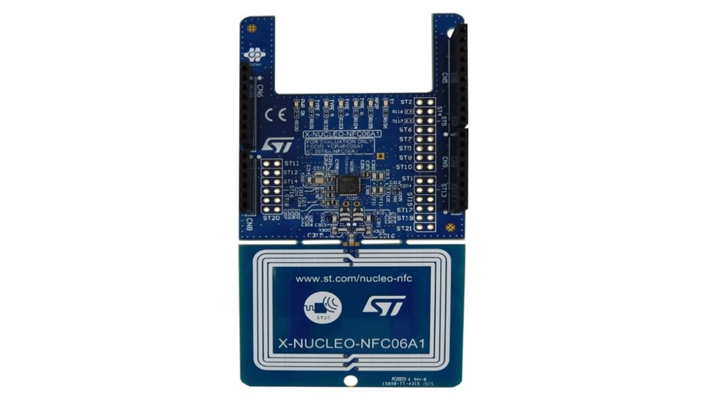 STMicroelectronics NFC Card Reader Expansion Board ST25R3916 Evaluation Kit for STM32 Nucleo, STM8 Nucleo 13.56MHz