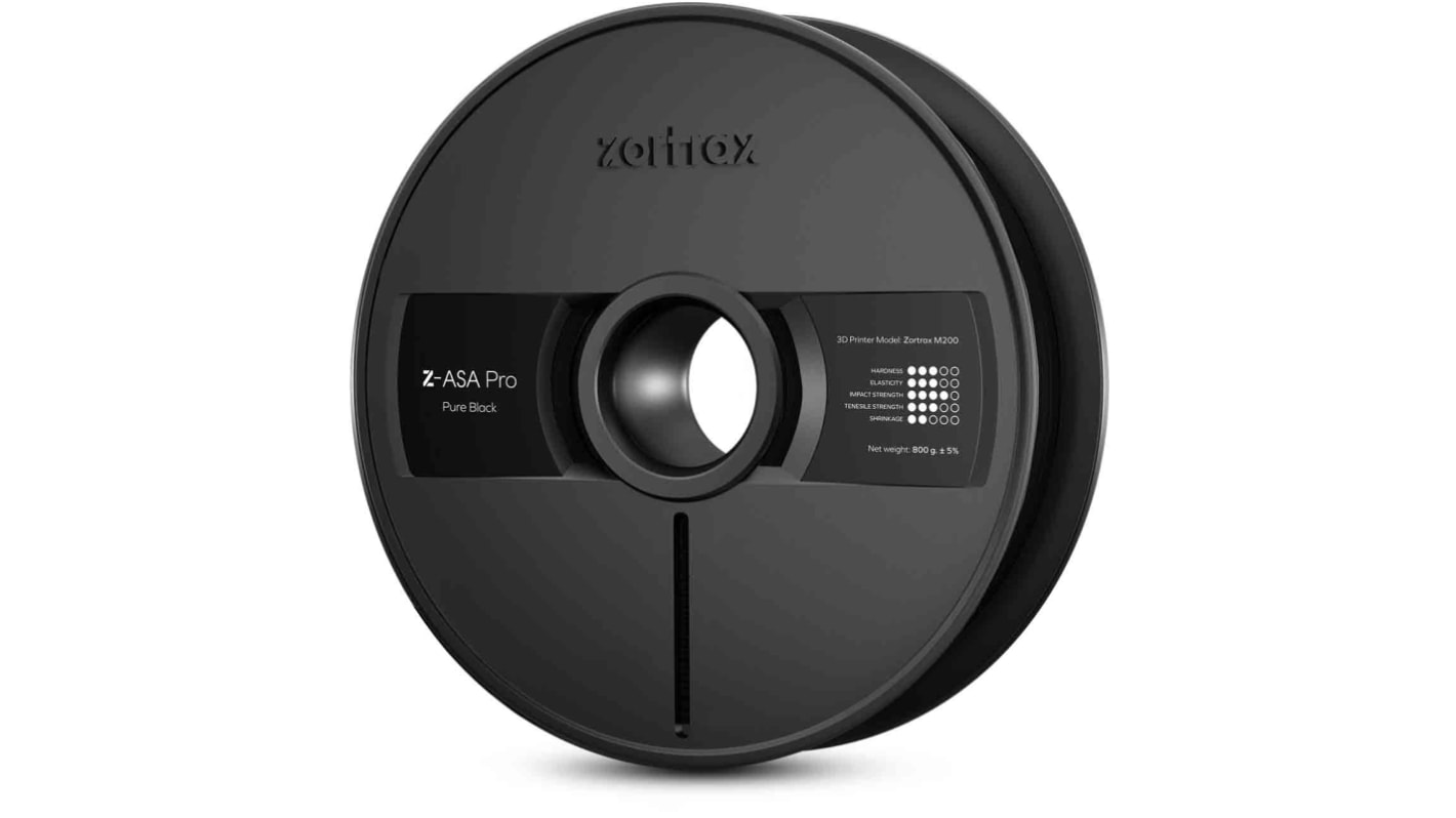 Zortrax ASA 3D-Drucker Filament zur Verwendung mit M200, Schwarz, 1.75mm, 800g