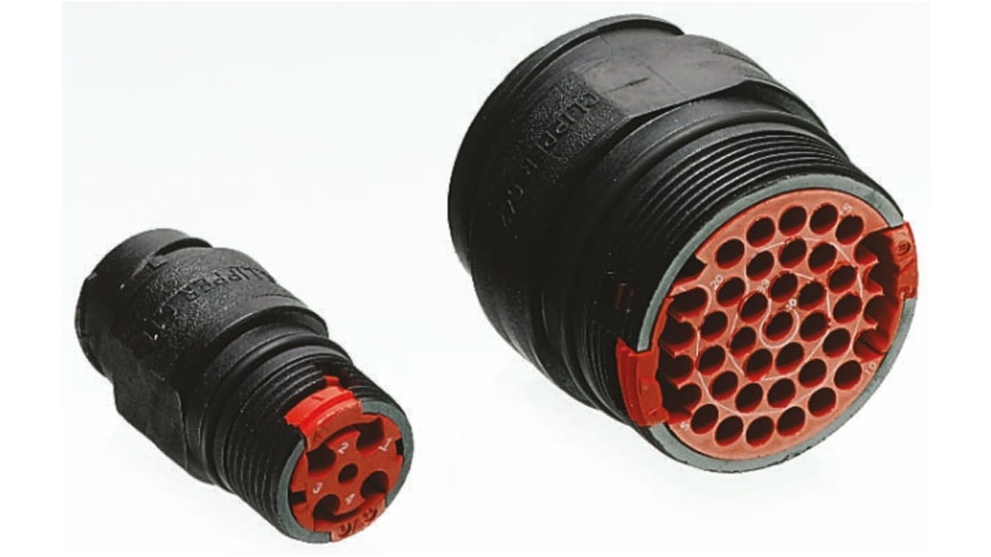 Souriau Circular Connector, 14 Contacts, In-line, Plug, Male, IP68, Clipper Series