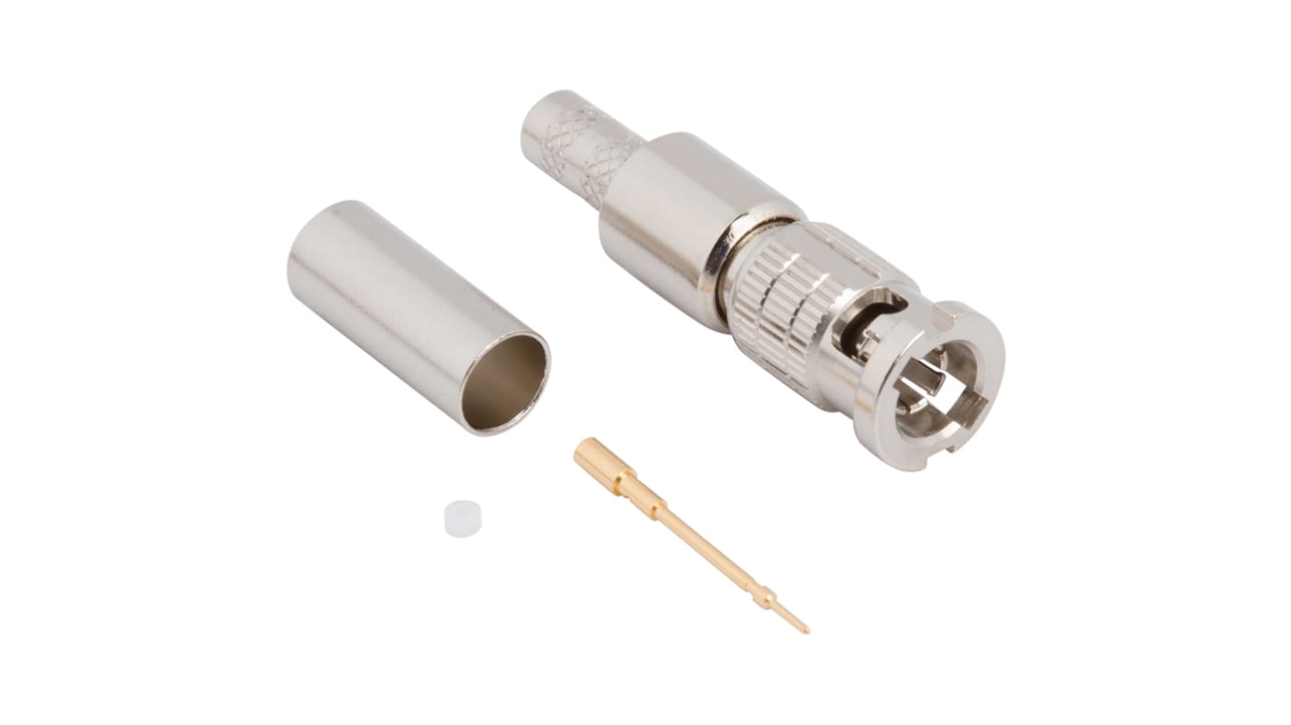 Conector coaxial Amphenol RF 034-1107-12G, Recto, Impedancia 75Ω, 18GHz, Estándar, Belden 1855A, Belden 4855P, Belden