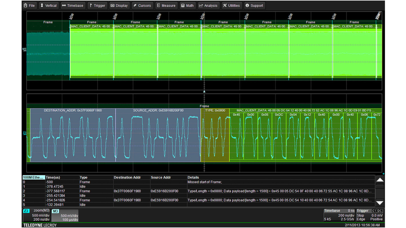 Teledyne LeCroy I2C, SPI and UART Trigger and Decode Option Oscilloscope Software