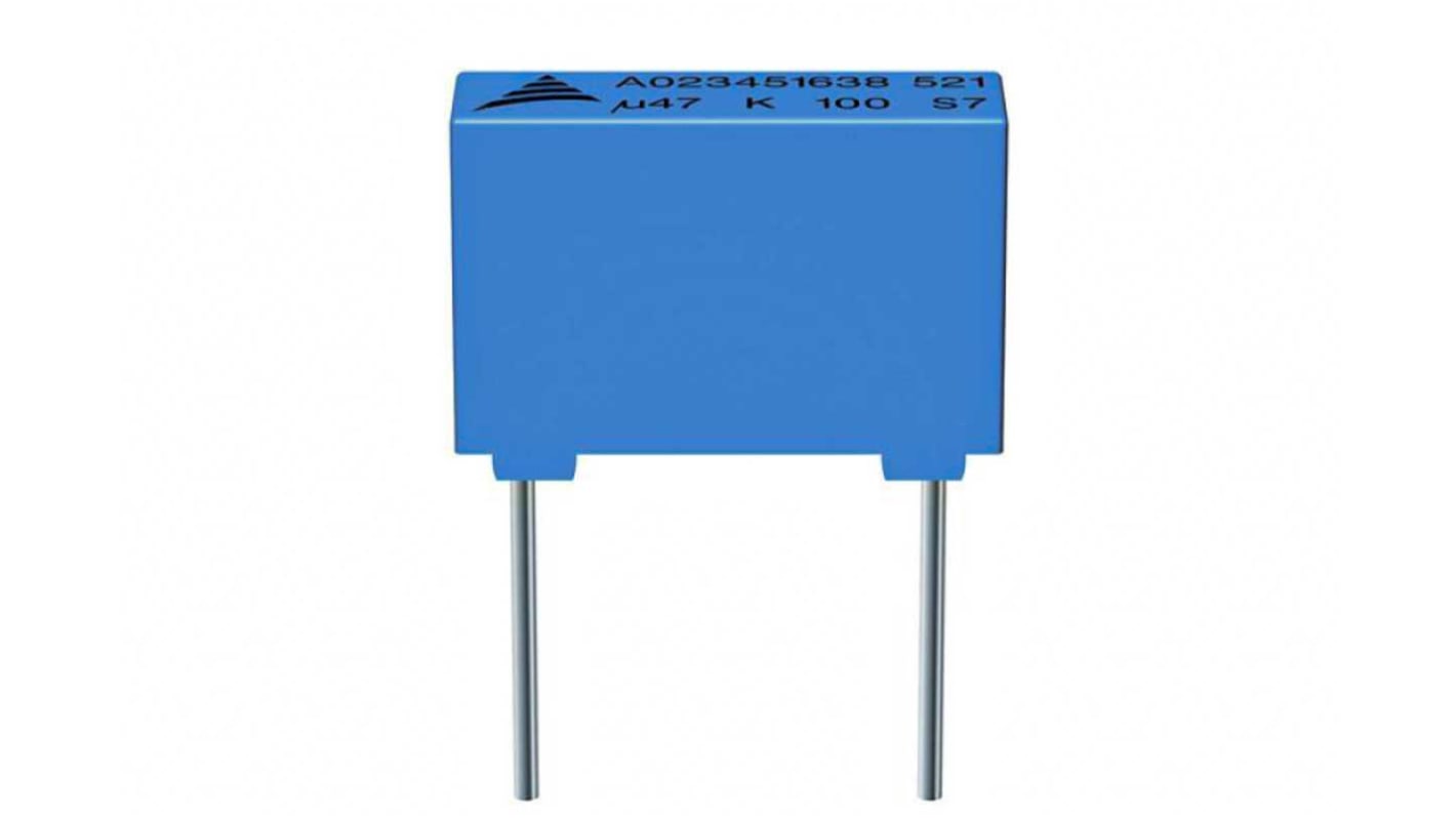 Condensador de película EPCOS AEC-Q200D, 47nF, ±10%, 200 V ac, 400 V dc, Montaje en orificio pasante