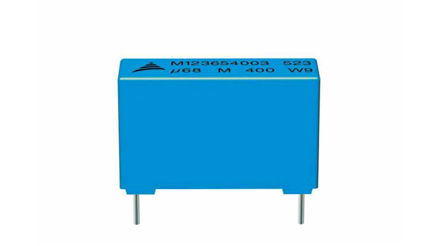 EPCOS B32523 Polyester Film Capacitor, 200 V ac, 400 V dc, ±10%, 1μF, Through Hole