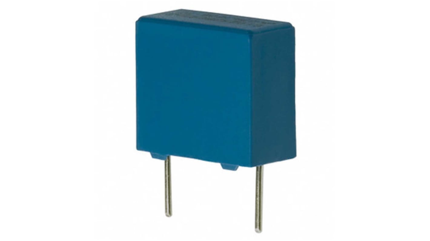 Condensador de película EPCOS, 22nF, 5%, 630V dc, Montaje en orificio pasante