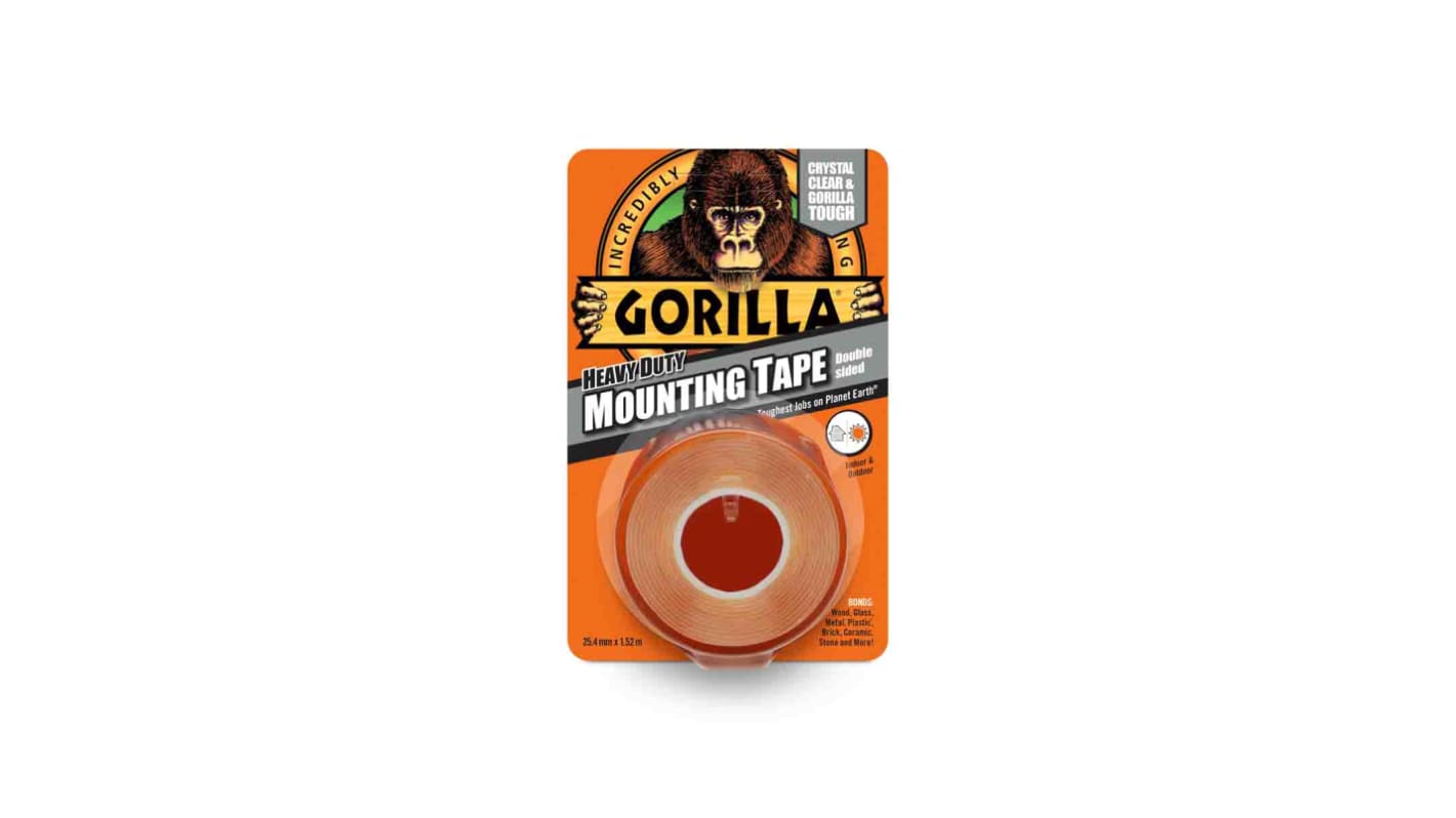 GORILLA GLUE EUROPE LTD Szövet alapú ragasztószalag, 1.52m x 25.4mm, Törlés