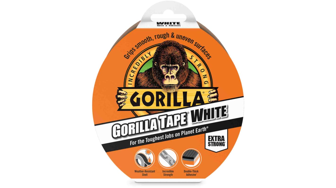 GORILLA GLUE EUROPE LTD Szövet alapú ragasztószalag, 8.2m x 48mm x 0.18mm, Fehér