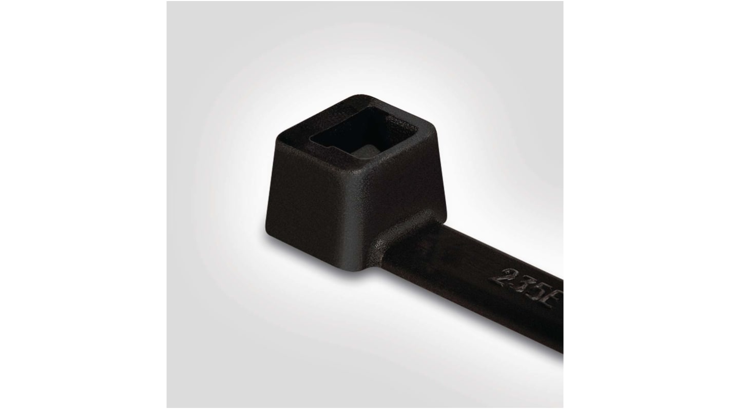 111-01917 T18R-PP-BK | HellermannTyton Cable Tie, 100mm x 2.5 mm, Black ...
